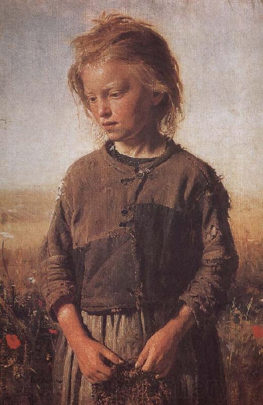Ilia Efimovich Repin Poor little girl Uygur Li Spain oil painting art